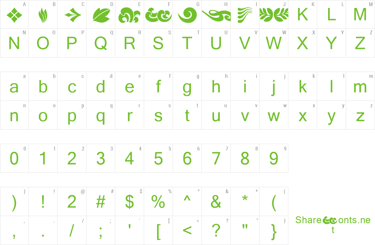 Font KR Simple Fleur preview